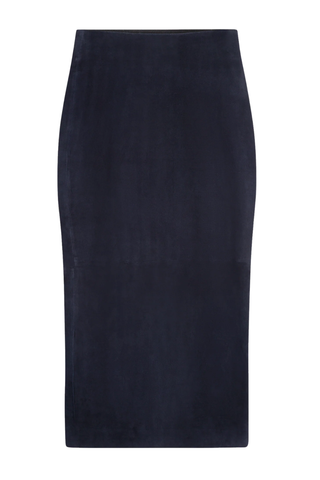 Suede Tube Skirt | Marine