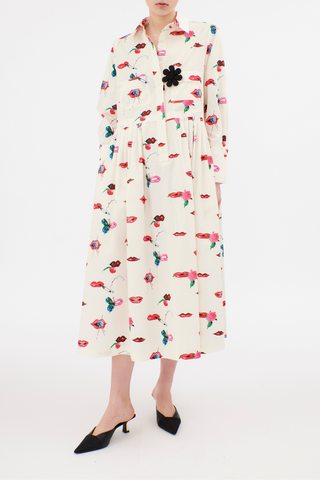 Cotton Poplin Dress | Cherries & Lips