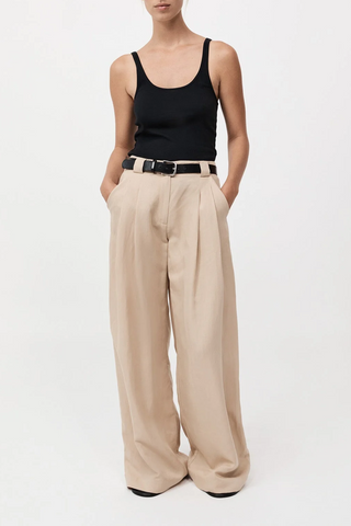 Wide Leg Pleat Pants | Dune