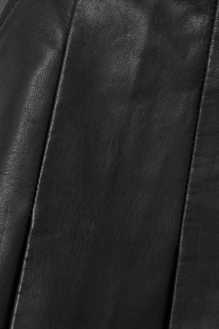 Lilia Leather Mini Pleated Skirt | Black