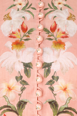 Lexi Billow Long Dress | Pink Palm