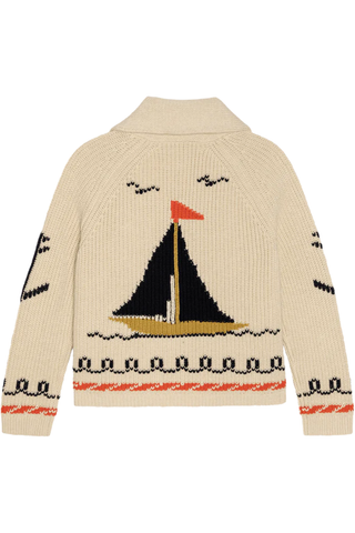 The Sailboat Lodge Cardigan | Cream
