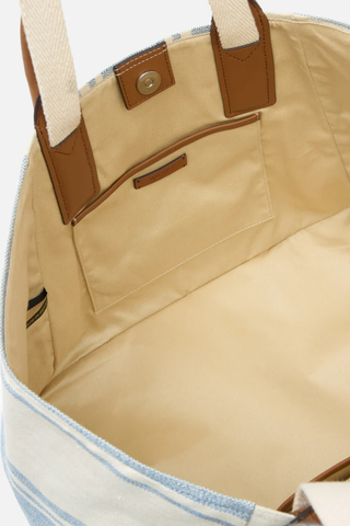 The Riviera Tote | Light Blue Stripe
