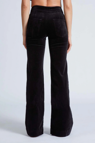 Brighton Wide Leg Pant | Black Velvet