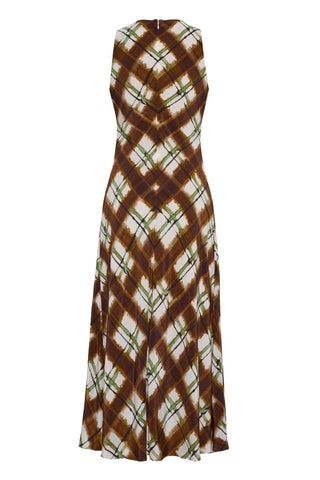 Crystal Midi Dress | Painted Plaid Brown