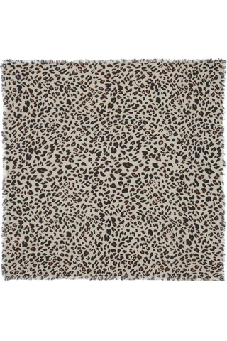 Large Bandana Hachiko Leopard | Oats White