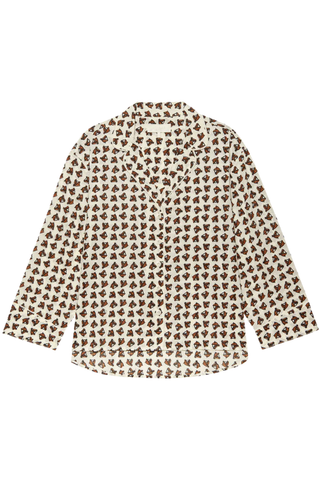 The Pajama Shirt | Cream Horse Medallion Print