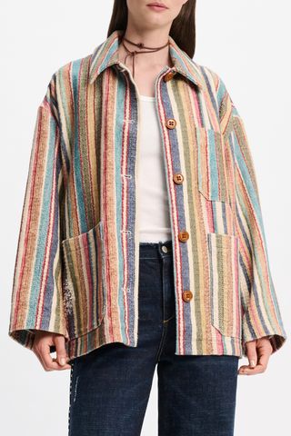 Striped Comfort Jacket | Multicolour Stripe