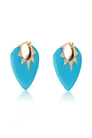 Classic Guitar Pick Earrings | Turquoise