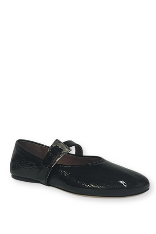 Sveva Buckle Ballet Flat | Black