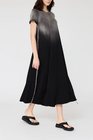 Short Sleeve Drama Maxi Dress | Faded Black