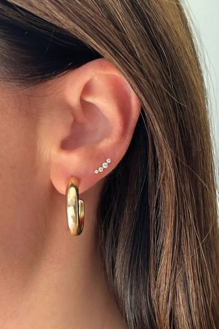 Jumbo Bubble Hoop Earrings | Gold