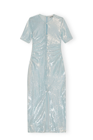 Light Sequins Long Dress Ice Water