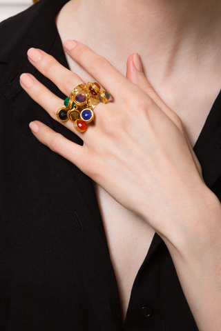 Candy Faceted Ring | Winter Multi