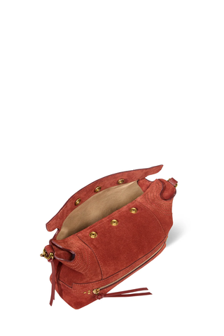 Lucky Hobo Small Bag | Rouille Split Suede