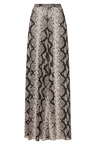 Printed Mesh Wide Leg Pant | Python Print