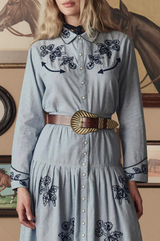 The Big Buckle Belt | Cognac With Brass