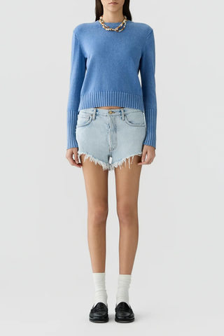 Sunwash Shrunken Crew | Delft Blue