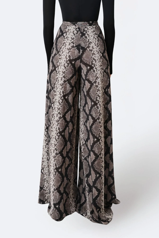 Printed Mesh Wide Leg Pant | Python Print