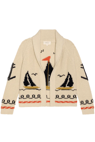 The Sailboat Lodge Cardigan | Cream