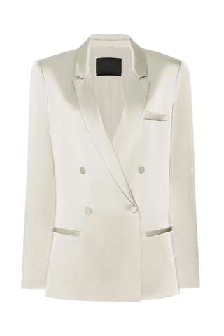Satin Blazer | Cream