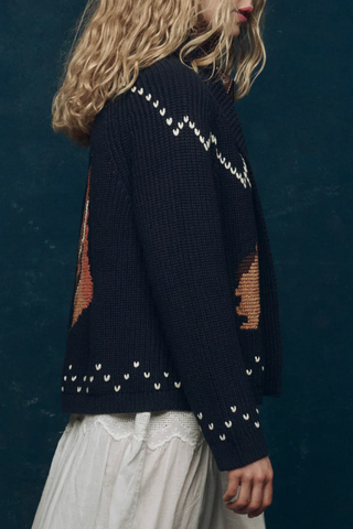 The Horse Lodge Cardigan | Navy
