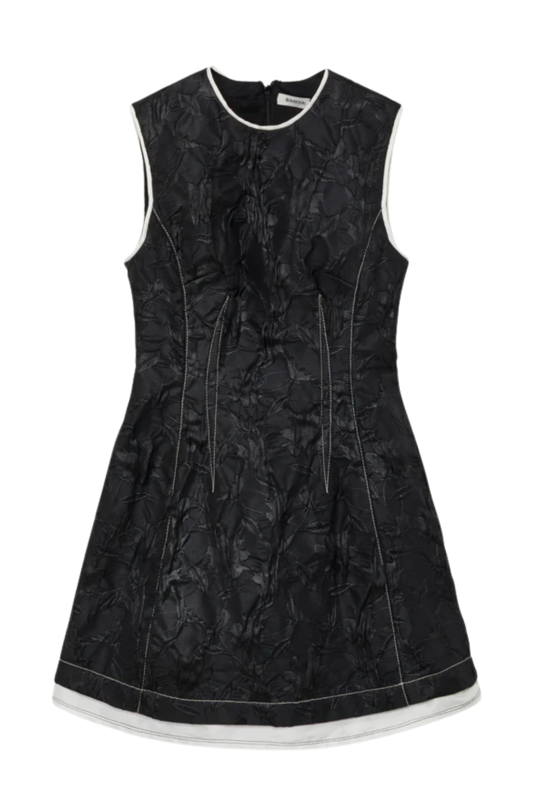 SIMKHAI Women's Audrina Jacquard Mini Dress in Black, Size 6 SIMKHAI Women's Audrina Jacquard Mini Dress in Black, Size 6