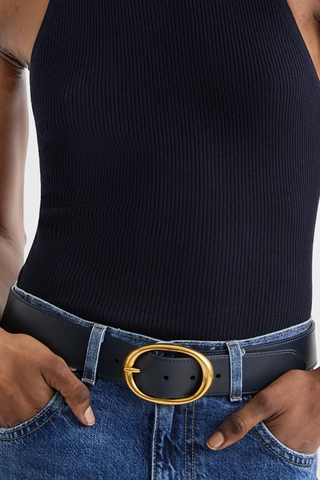 Wide Belt | Midnight/Antique Light Gold
