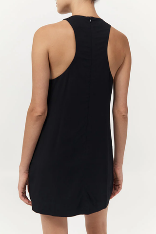 Cut Away Shift Dress | Black