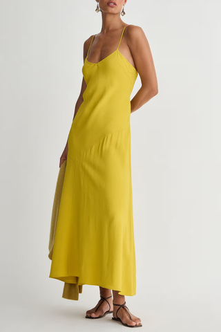 Kasimira Bias Slip Dress | Goldenrod