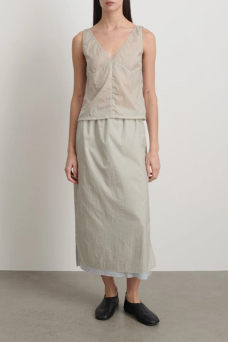 Slip Skirt | Slate/Blue White Stripe