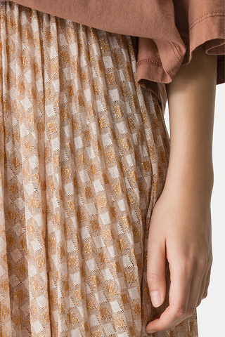 Diamond Jersey Pleated Skirt | Alba