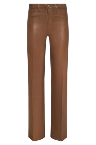 Clayton Coated Wide Leg Jean | Light Cognac