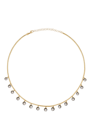 Blackened Diamond Fringe Necklace