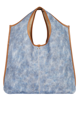 Paco Tote | Split Suede Washed Jean's