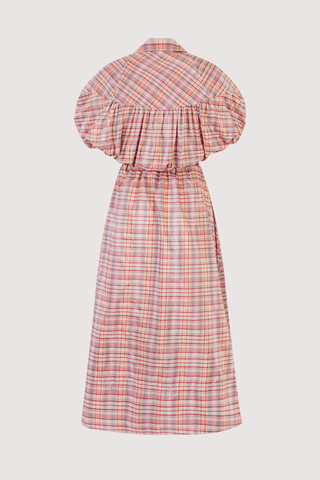 Wind at Your Back Dress | Pink Plaid