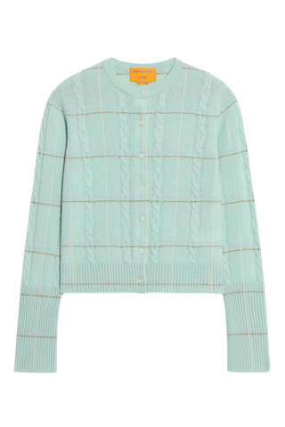 Jane Check Cardigan | Seaglass Combo