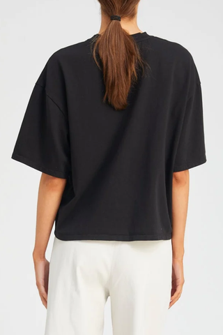 Supima Cotton Boxy Tee | Black