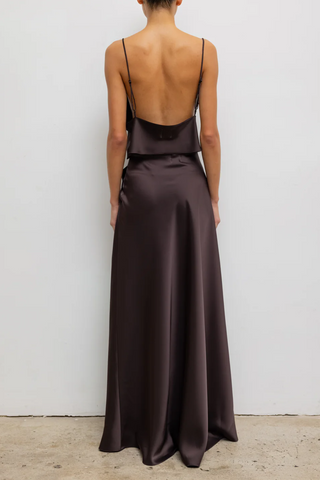 Barb Backless Cami | Chocolate