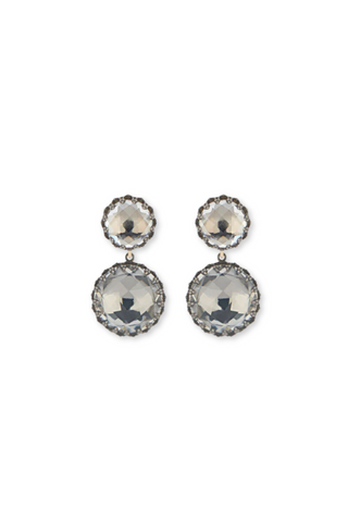 Olivia Small Day Night Earrings | Black Rhodium / Dove