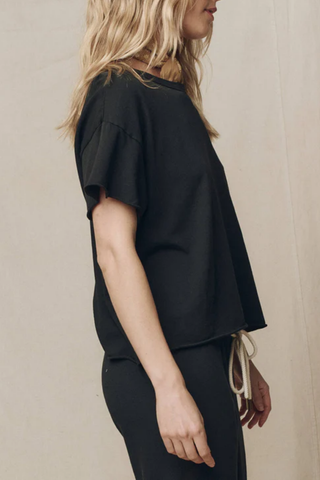 The Crop Tee | Almost Black
