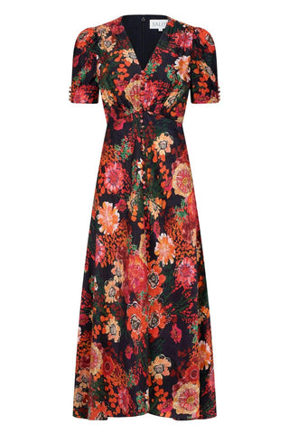 Lea Long Dress | Aster Flame