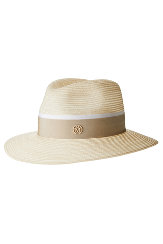 Henrietta Fedora Hat | Hemp Straw W/ Beige Ribbon