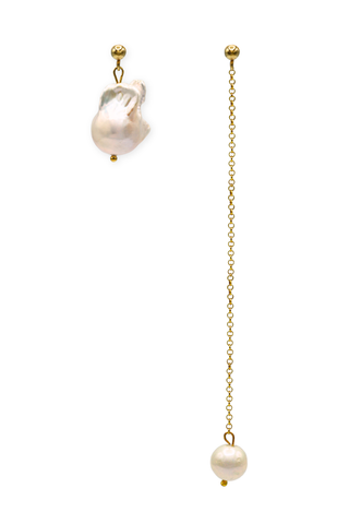 Asymmetric Pearl Earrings