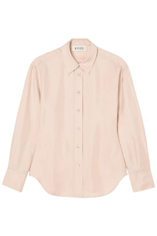 Shaped Silk Shirt | Rose