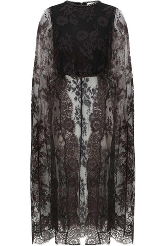 Valiant Lace Caped Top | Black