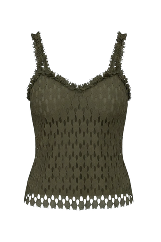 Francoise Lace Tank Top | Pine