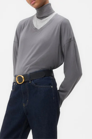 LS High V Shirt | Charcoal