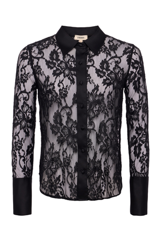 Reims Lace Shirt | Black