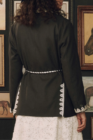 The Beaded Belt | Black With Silver